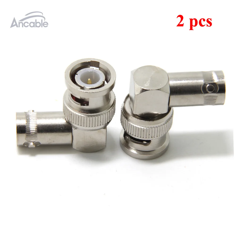2 шт. адаптер 90 градусов BNC штекер к гнезду Разъем RF прямой угол M/F|adapter plug|female plugmale