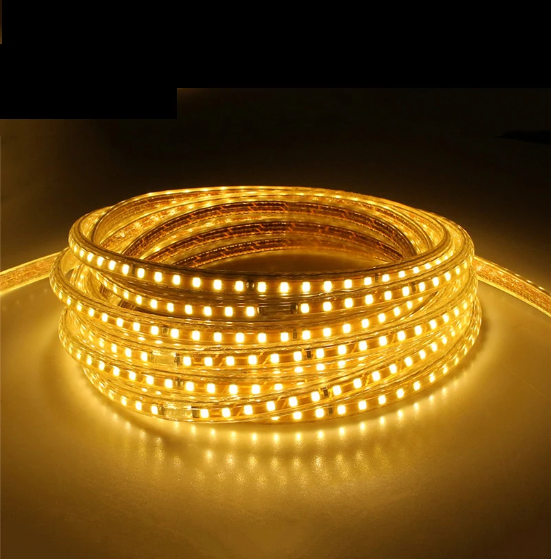 Тёплый белый 220-240 В SMD 2835 гибкая светодиодная лента светильник 1 до 25 м с вилкой питания европейского стандарта холодный теплый белый синий 120 светодиодов/м водонепроницаемая светодиодная лента - Испускаемый цвет: Тёплый белый