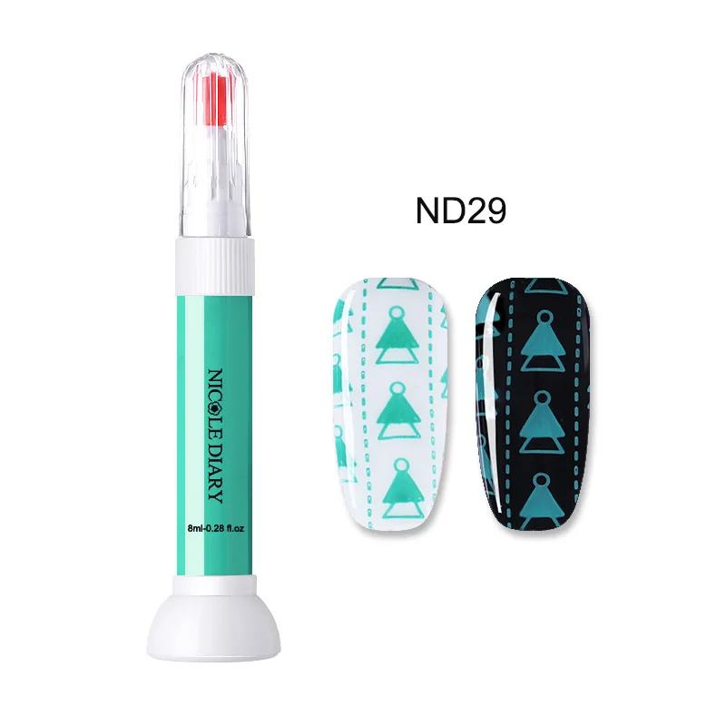 8ml ND029 NICOLE DIARY 8 мл два в одном лак для ногтей штамповка лак для ногтей для пластины черный белый лак для печати Vernis праймер - Цвет: 8ml ND029