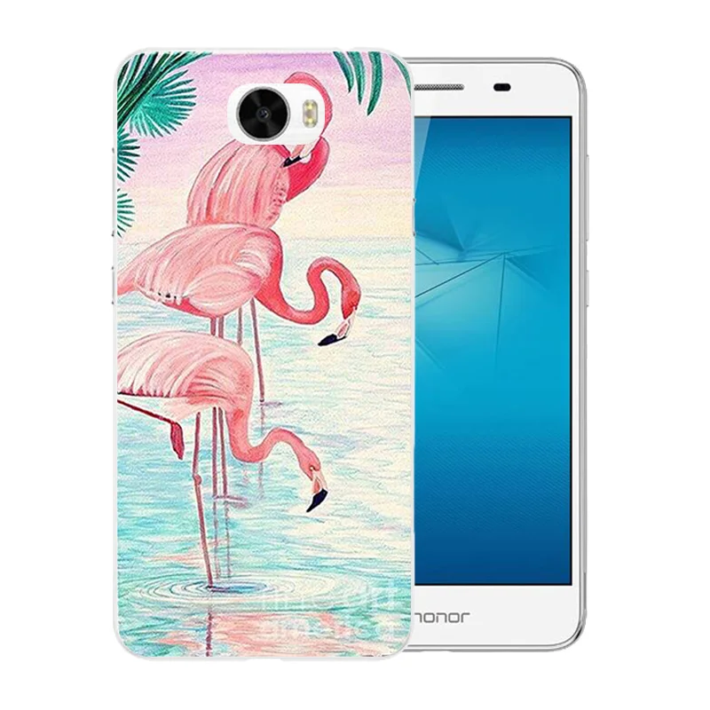 Роскошный мягкий чехол для телефона Huawei Y5ii Y52 с рисунком Фламинго 5 0 дюйма