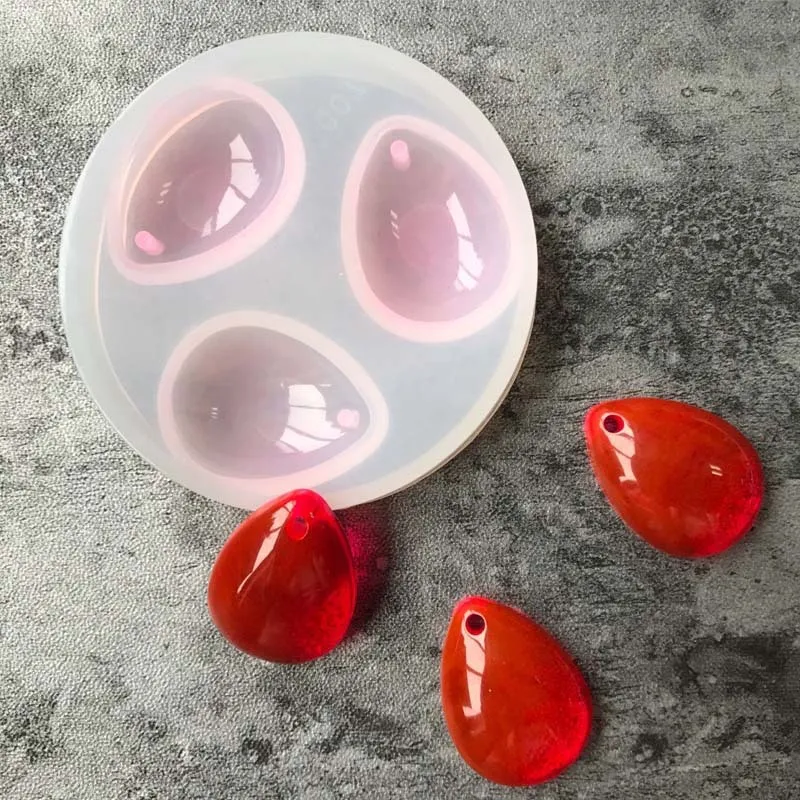 

4 DIY time gem crystal epoxy silicone mold drop half mold