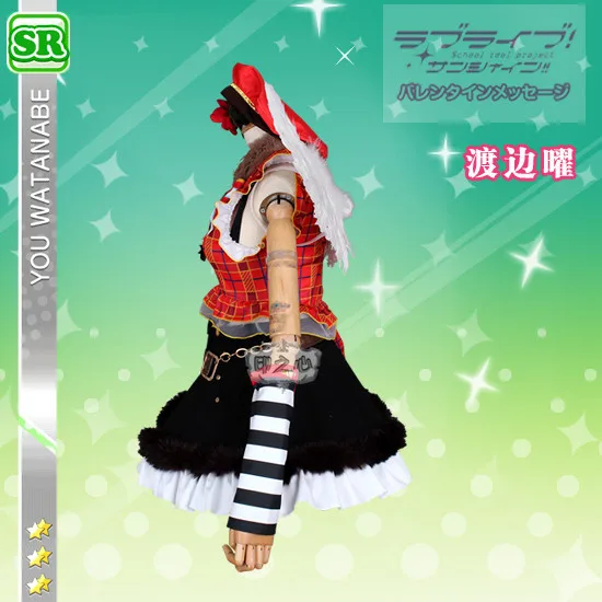 Япония Аниме LoveLive! Солнце! Aqours вы Watanabe Рождественский хор пробудить Косплэй