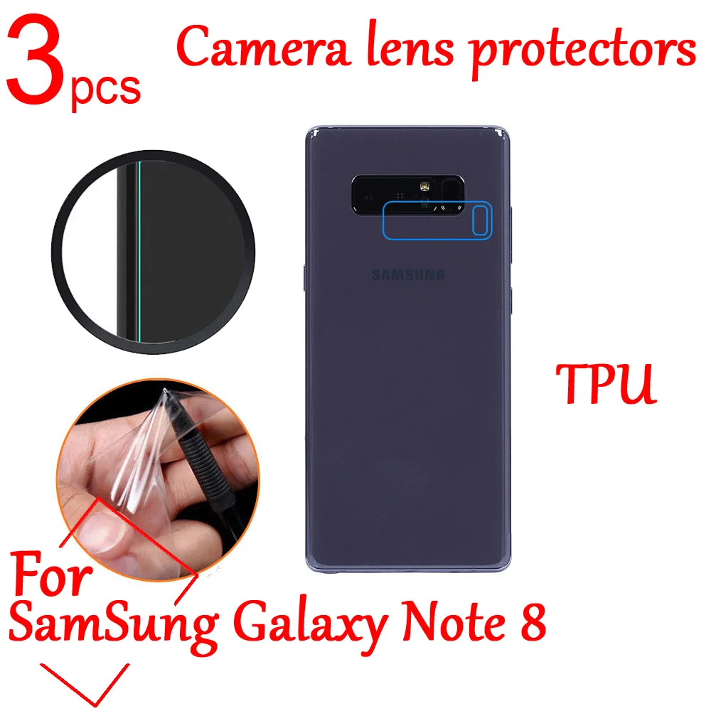 3pcs Ultra Clear anti-Explosion TPU Soft Camera Len Protectors Film Cover For Samsung Galaxy S9 + plus Note 8 Protective | Мобильные