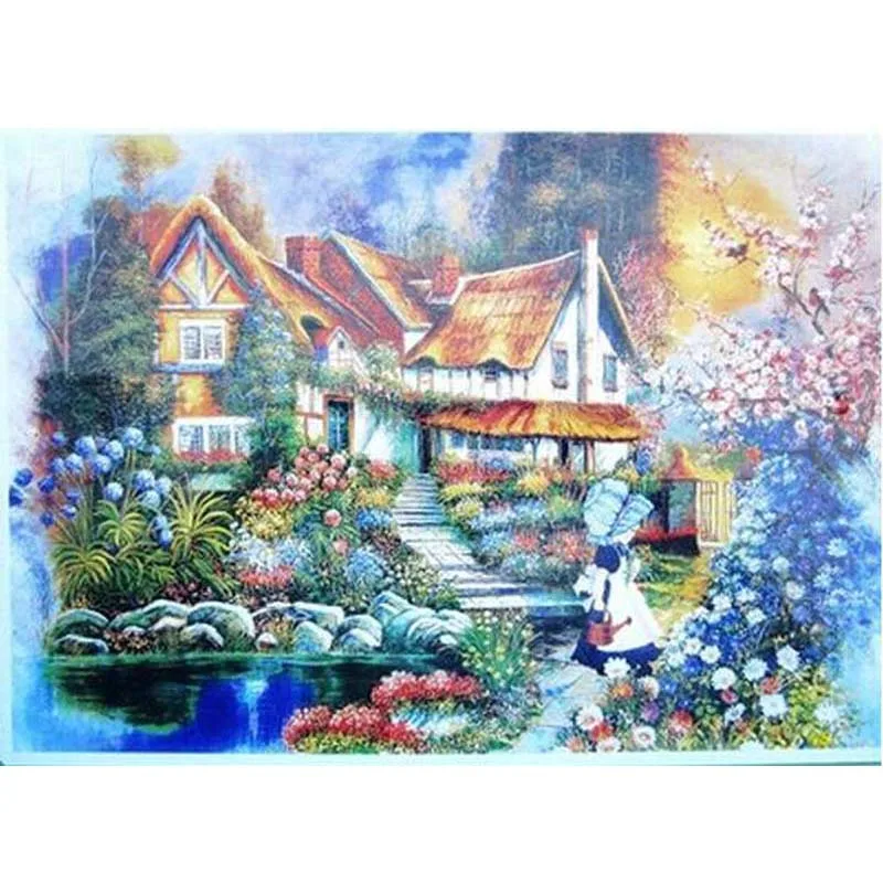 Пейзаж бумага головоломки 500 штук для взрослых развивающая игрушка DIY живопись