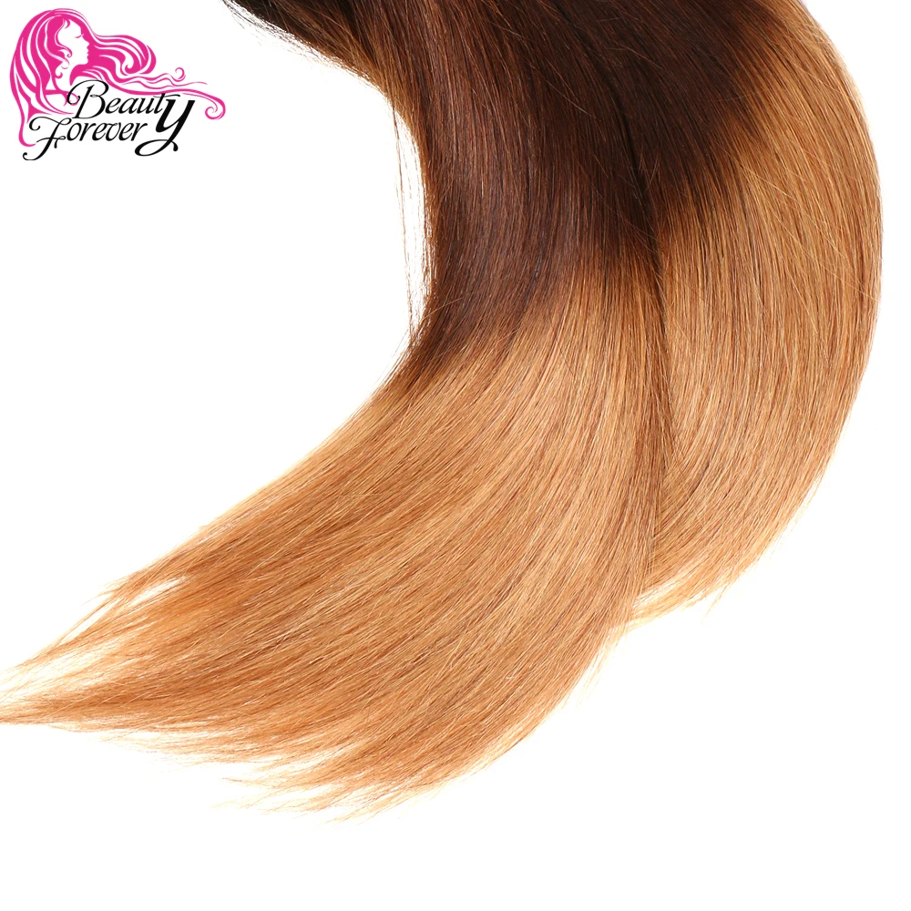 Волосы Beauty Forever прямые с эффектом омбре уток Remy 1 комплект три тона T1B/4/27
