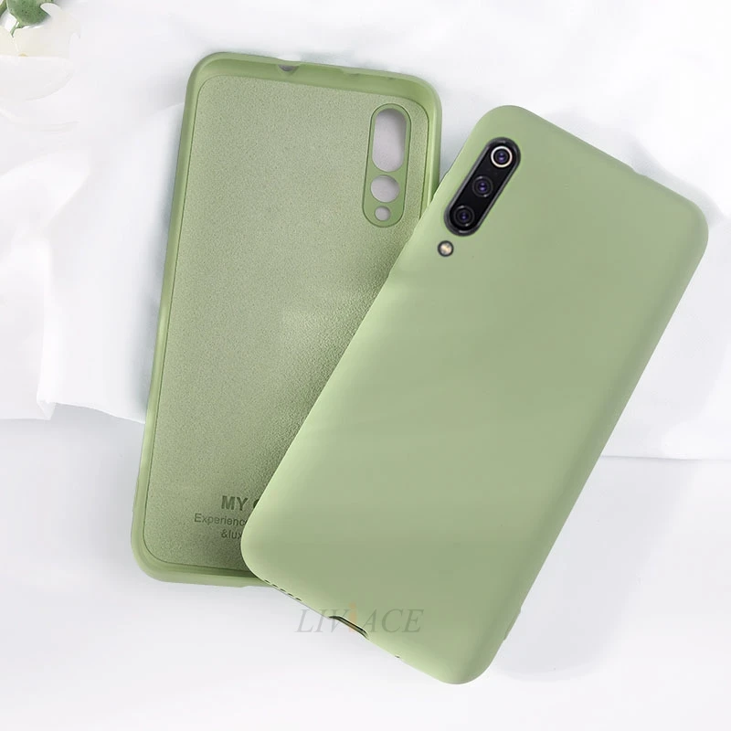 green Жидкий силиконовый чехол для телефона для samsung galaxy a50 a30 a20 a10 a60 a70 a40 a40s m30 m20 m10 a7 мягкий чехол для задней крышки - Цвет: green