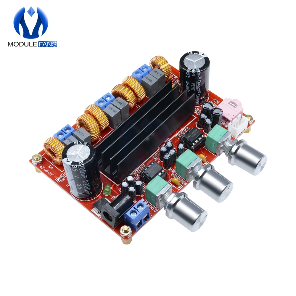 TPA3116 TPA3116D2 2x50 Вт 2*50 Вт, 50 Вт, ручная сборка кабель x 2+ кабель 100 Вт 2,1 3 канальный цифровой сабвуфер Мощность аудио усилитель доска модуль DC 12 V-24 V