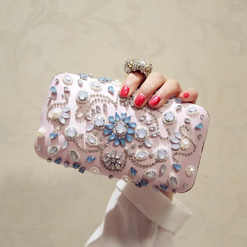

Evening Clutch Bags Crystal Diamond-Studded Evening Bag With Chain Shoulder Bag Women's Handbags Wallets Evening Bag For Wedding