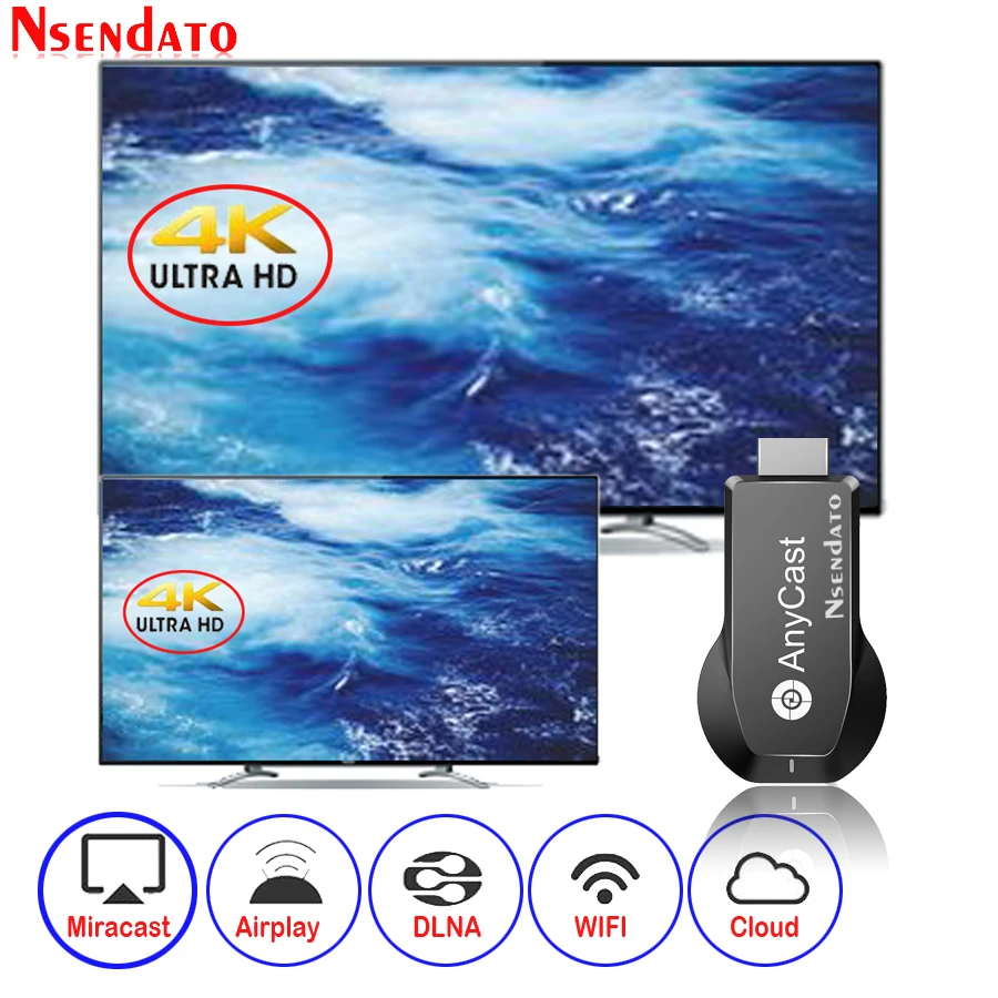 Anycast M2 Plus M100 Miracast любой Cast беспроводной DLNA AirPlay HDMI Wifi дисплей зеркало ТВ ключ Стик приемник для IOS Android
