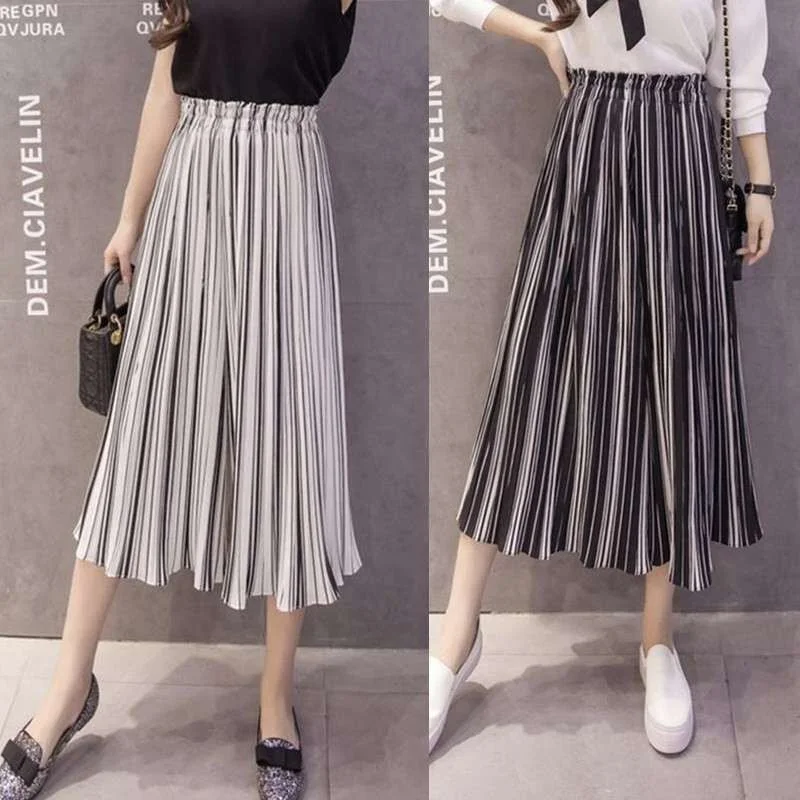 Брюки женские шифоновые с широкими штанинами модные брендовые Свободные