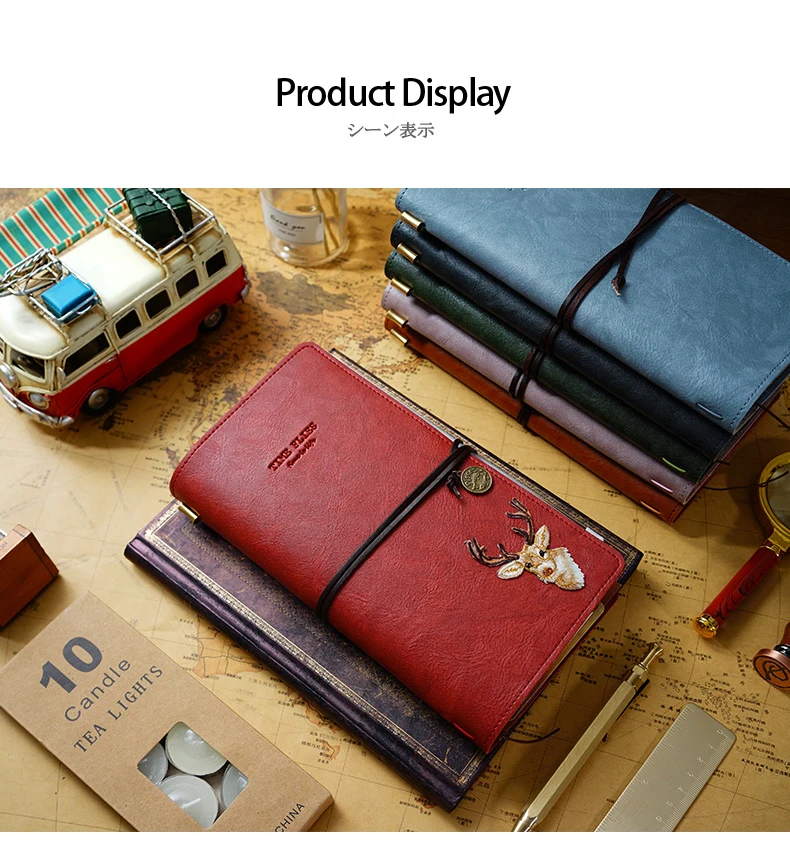 Кожаная книга для записей, блокнот на заказ ручной работы винтажный многоразовый дорожный журнал кожаный чехол для ноутбука путешественника