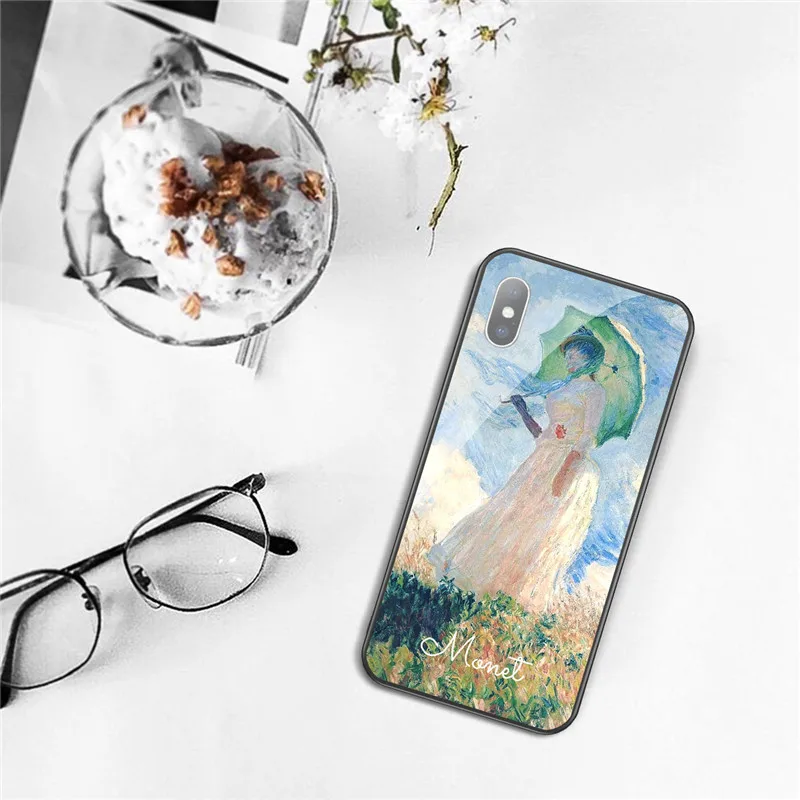 KJOEW Клода монета классическая картина маслом класс чехол для телефона iphone XS Max XR X 6