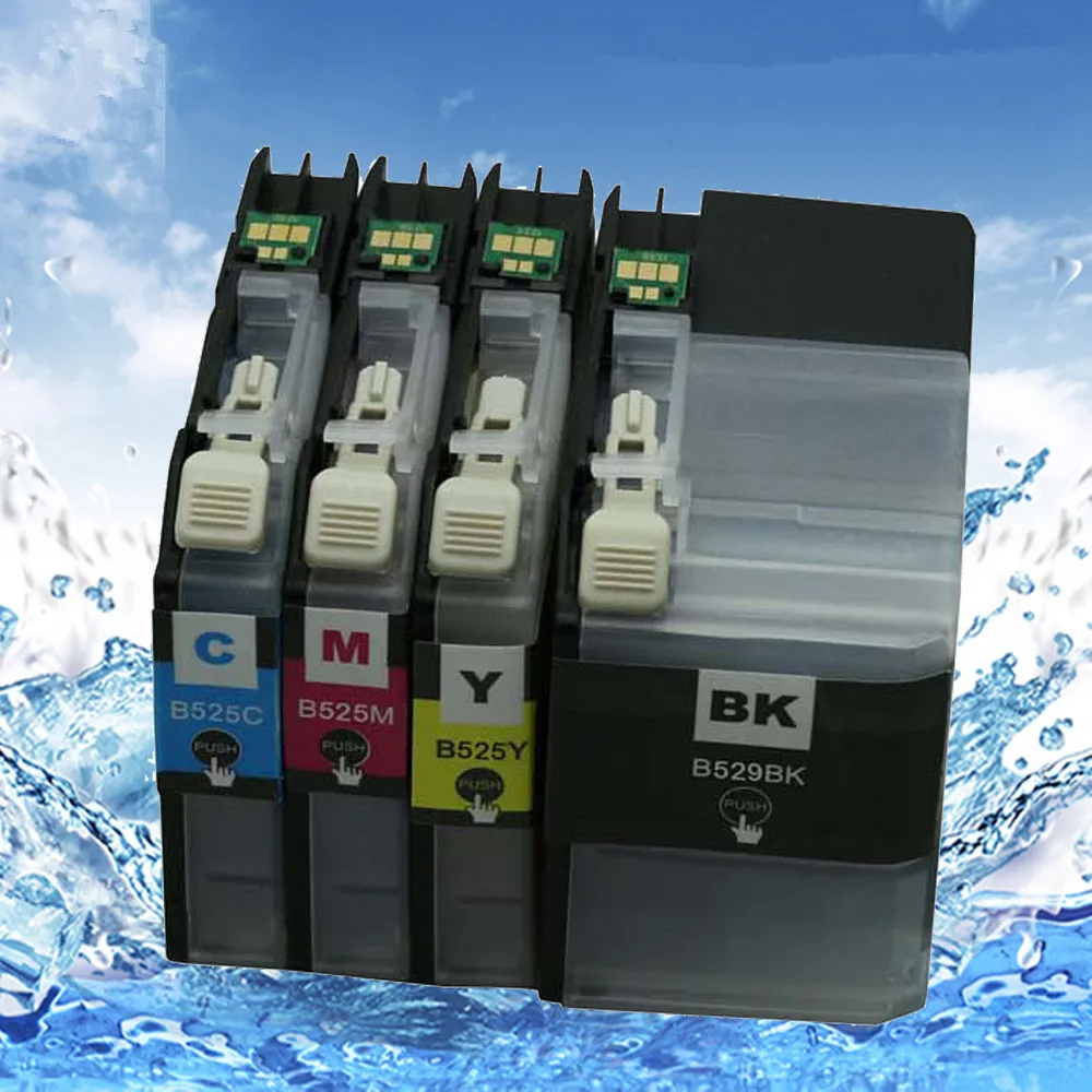 Полноразмерный чернильный картридж совместимый с принтером Brother чипами для