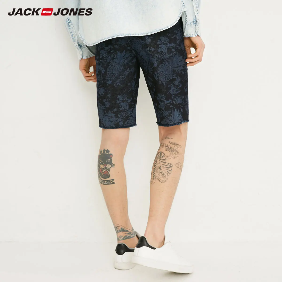 Jack Jones/джинсовые шорты с принтом | 218243504|Мужские джинсы|