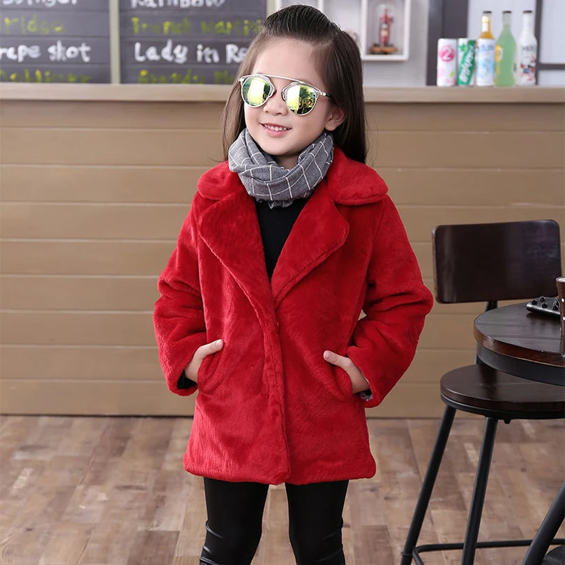Новинка 2017 года Детская пальто из натурального кроличьего меха Зимняя теплая