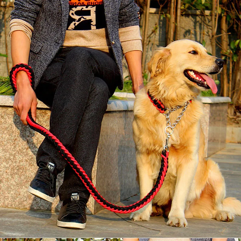 Новая мода двухцветный ошейник восемь шнурок веревка P цепной поводок для