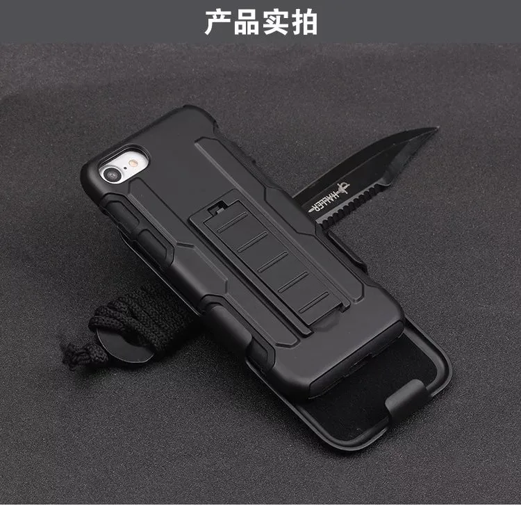 Противоударный защитный прочный армированный Жесткий Чехол-подставка с зажимом