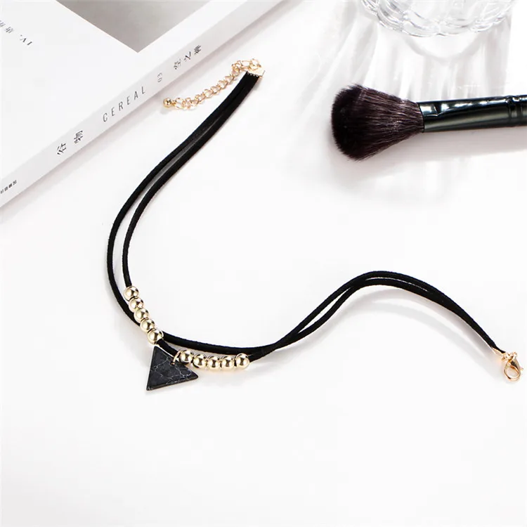 Богемный Треугольники двойной Слои колье Цепочки и ожерелья s для Для женщин Мода