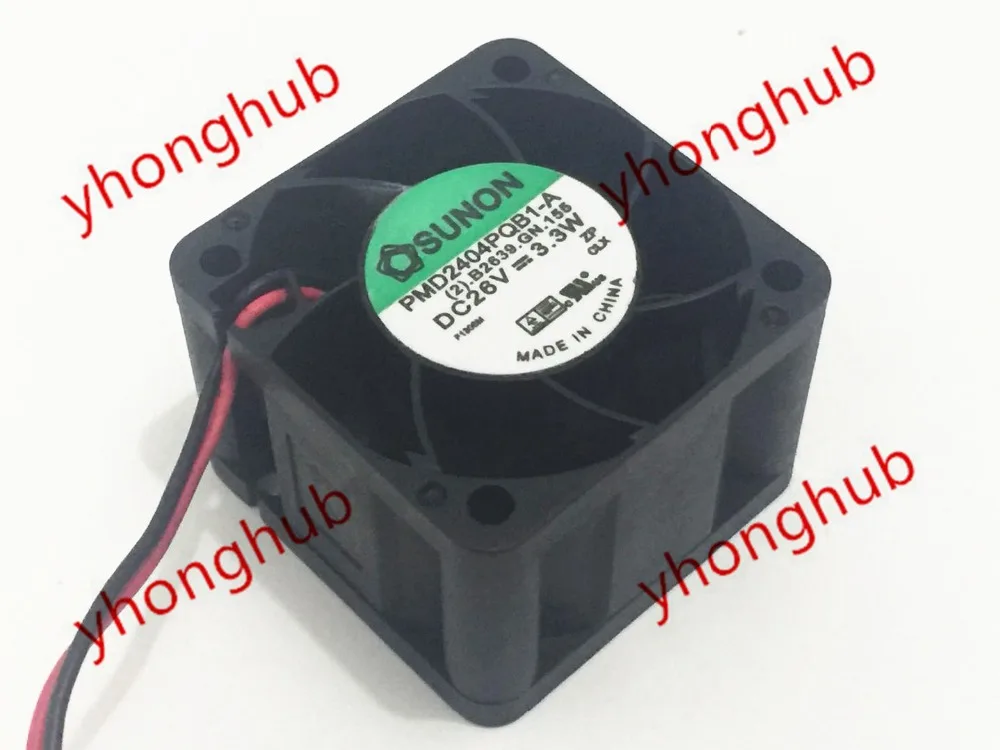 SUNON PMD2404PQB1-A (2).B2639.GN.156 DC 26V 3,3 W 2-проводной 40x40x28 мм вентилятор охлаждения сервера