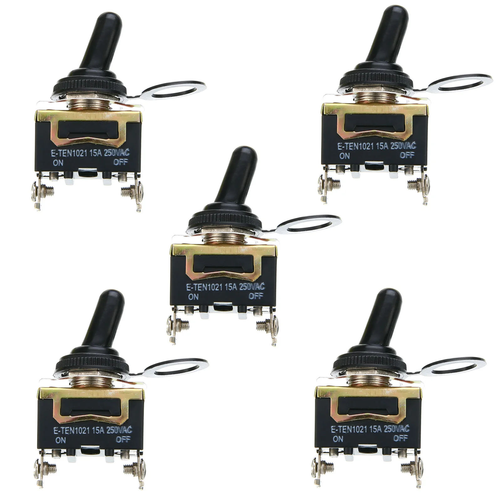5 шт./компл. Heavy Duty автомобиль Лодка кулисный переключатель 15A 250V 2Pin SPST переключатель включения/OFF Клавишные переключатели с Водонепроницаемый загрузки
