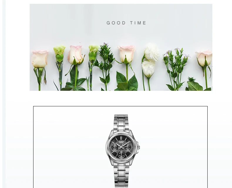 Casio, женские часы, модные, повседневные, аналоговые, с указателем, серия 50 метров, водонепроницаемые, кварцевые часы с золотым ремешком, LTP-2088, Relogio