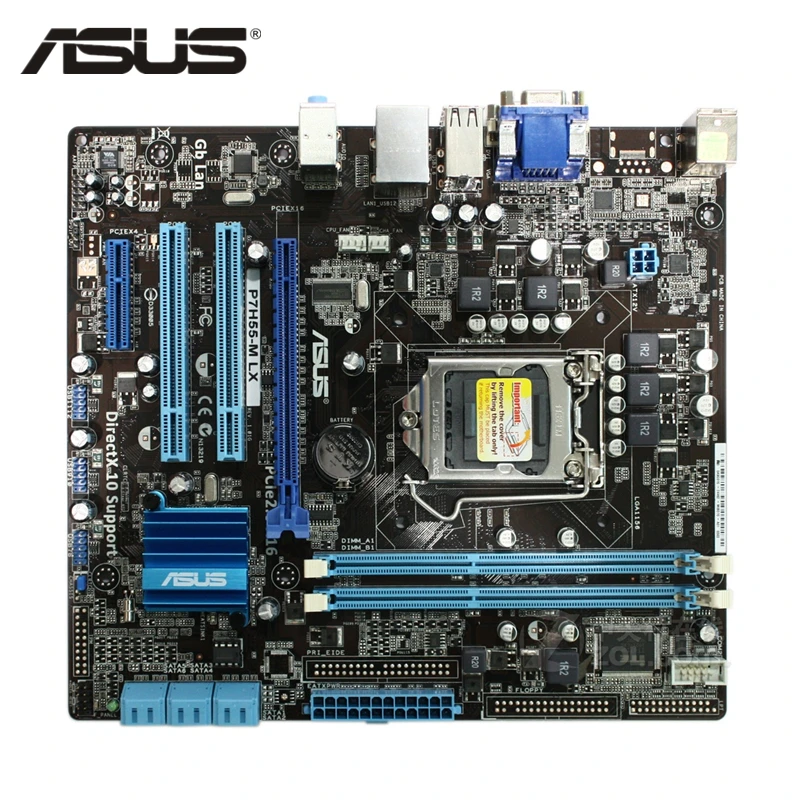 

ASUS P7H55-M LX Original Computer P7H55M LX 1156 Motherboard Socket P7 H55 M LX LGA uATX DDR3 DVI VGA USB2.0 Desktop Mainboard