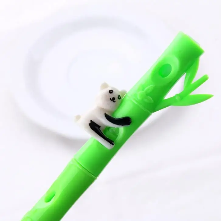 3 шт./компл. Kawaii Animal Panda Bamboo Plastic Gel черные чернила для ручек нейтральная ручка