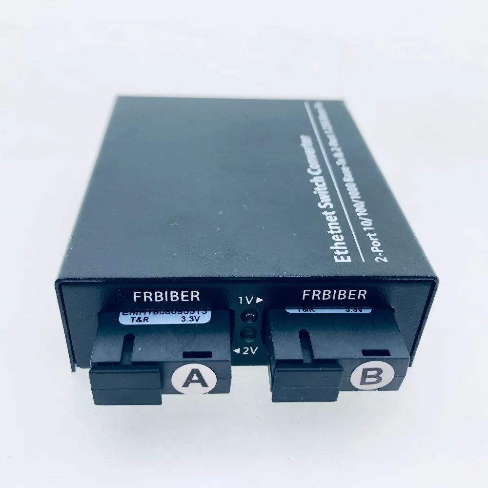 10/100/1000M Gigabit Ethernet-коммутатор Ethernet волоконно-оптический медиа конвертер одиночный режим 2 RJ45 UTP локальной сети) и 2*1,25g SC волокно Порты и разъёмы