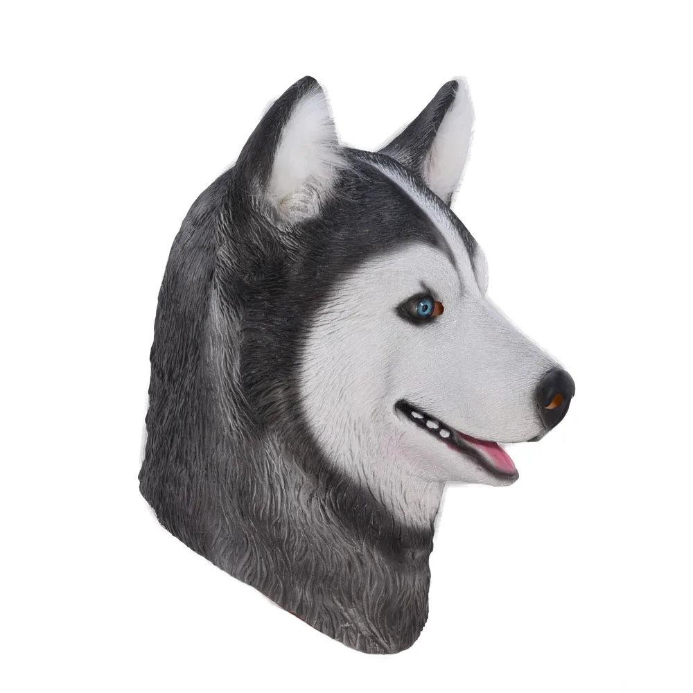 Маска Из Латекса для собак из сибирской хаски на Хэллоуин новинка костюм
