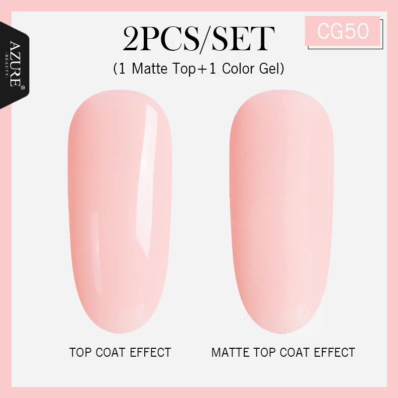 CG50 Matte Top Coat Лазурная красота матовое верхнее покрытие Гель-лак для ногтей Набор DIY матовый эффект Led Гель-лак для ногтей наборы Полупостоянный УФ-гель для ногтей - Цвет: CG50 Matte Top Coat