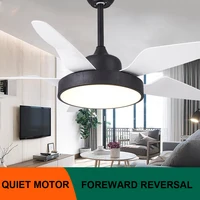 LED Fan Light Nordic Wooden with lamp Remote Controller AC110V 220V Crystal  3 Colors Lighting for Dinning Room Bed