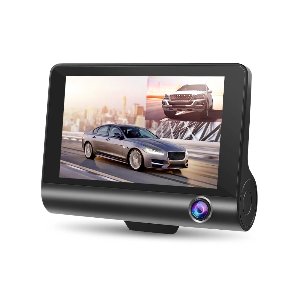 Автомобильный видеорегистратор 3 камеры s объектив 4,0 дюймов ips Dash камера двойной объектив с камерой заднего вида видеорегистратор авто регистратор Dvrs ночное видение