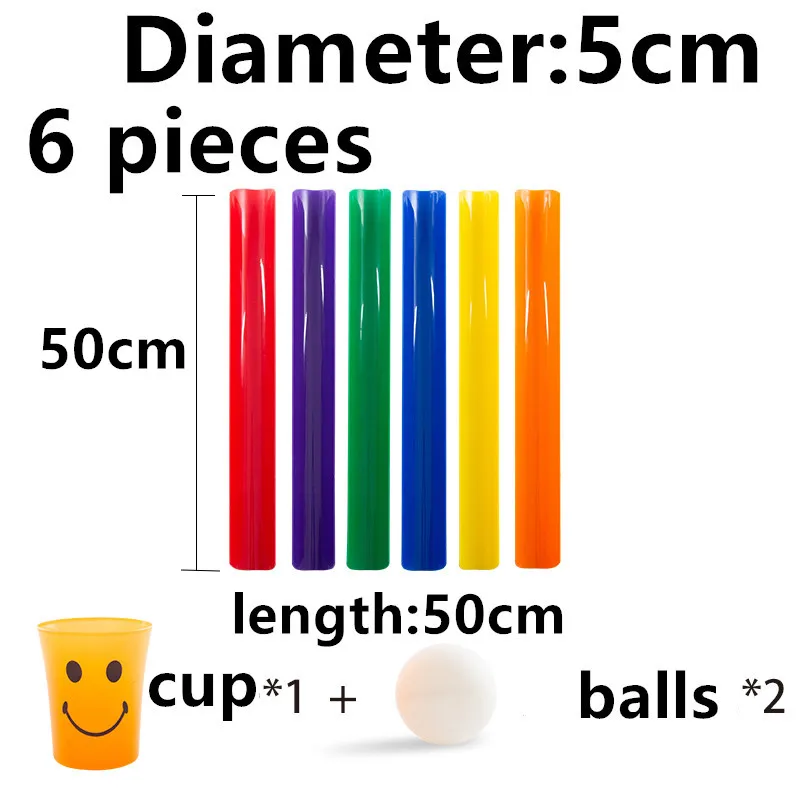 5cm 6 pieces Детская уличная u-канальная передача мячей, забавные игры, школьная активность, Обучающие игрушки, спортивные мячи для детей, ученики - Цвет: 5cm 6 pieces