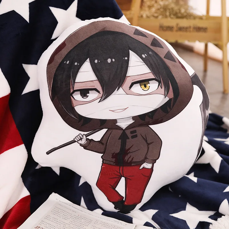 

Anime Angels of Death pillow toy Rachel Zack stuffed plush doll double sided case cosplay 45cm for gift