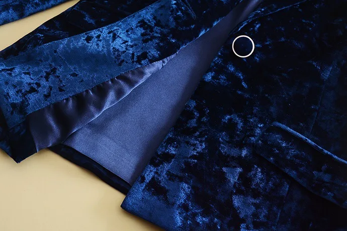 

High quality runway new 2019 early spring elegant temperament long-sleeved solid color small suit wild slim velvet jacket female