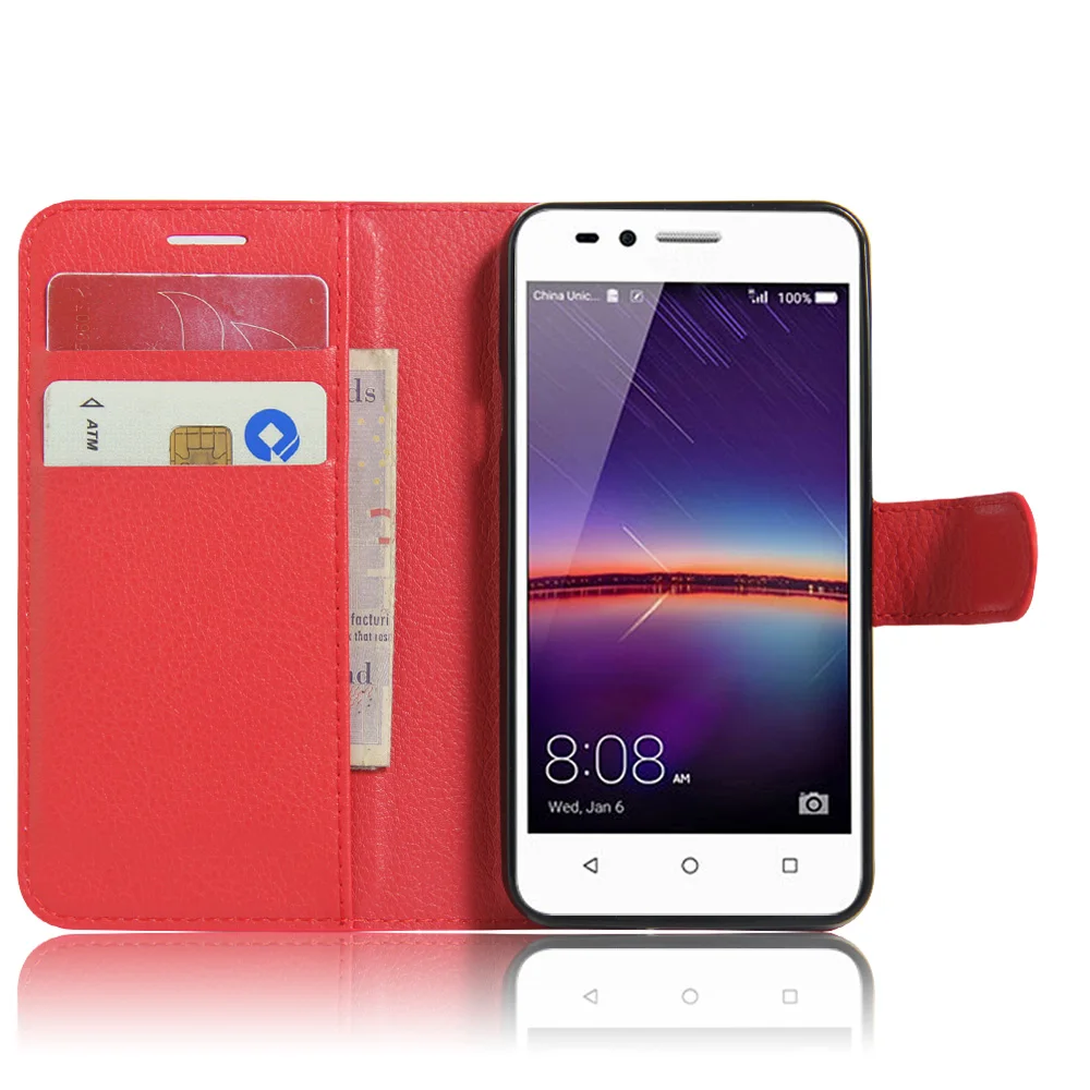 Чехол CYBORIS для Huawei Ascend Y3 II кожаный чехол телефона откидной с подставкой кошелек