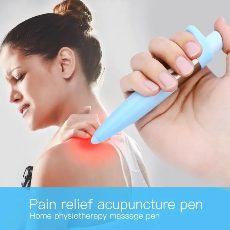 Accupuncture Pen Портативный Handhled электронные тела массаж шеи спине помощи точки