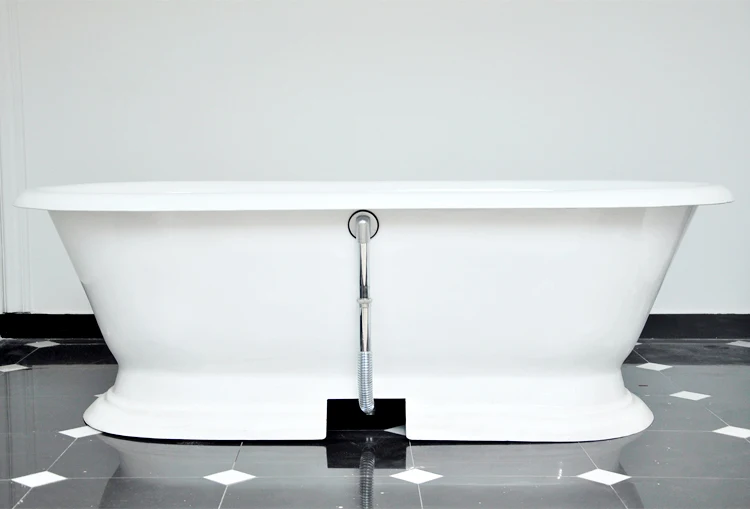 

Free shipping luxury bathtub use for indoor cast iron pedestal bathtub 1025