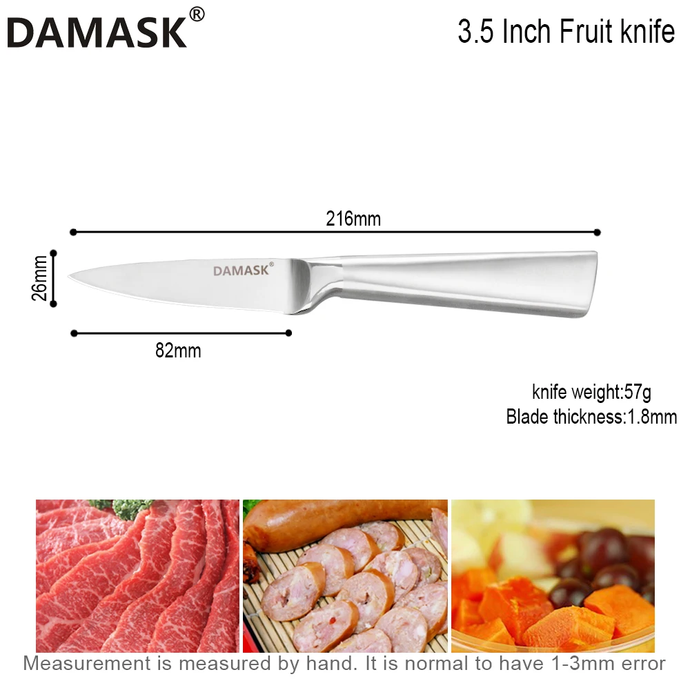 Damask кухонные профессиональные ножи 3 5 дюйма для очистки овощей столовые приборы