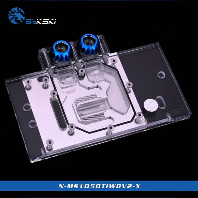 Блок водяного охлаждения Bykski с полным покрытием VGA для видеокарт MSI GTX 1050 TI OC V2. P/N: N