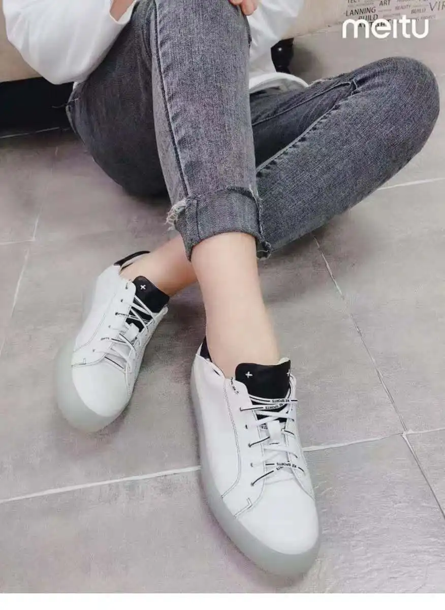 Новинка модные маленькие белые женские повседневные удобные кроссовки из