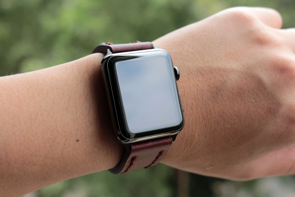 URVOI ремешок для apple watch series 3/2/1 мягкой телячьей кожи группа iwatch комфортно
