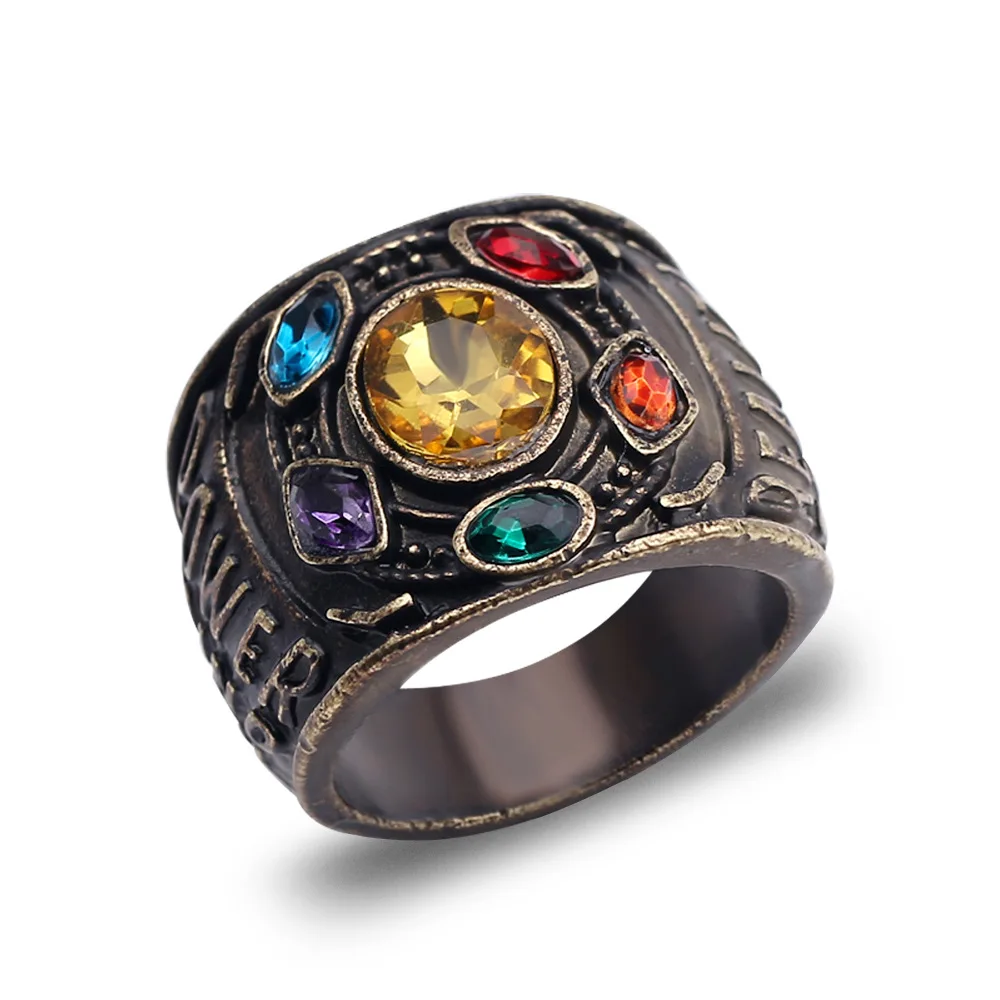 The Avengers Infinity Stones Rings for Thanos Ring Personalized Alloy Relief Circlet Dropshipping SP283 | Украшения и аксессуары