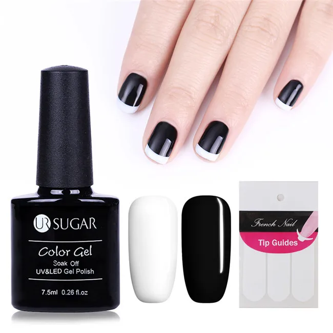 Set 1 Ur Sugar 7,5 мл Цветной Гель-лак набор полуперманентный Vernis базовый верхний слой УФ светодиодный Гель-лак замачиваемый гель для ногтей маникюрный лак - Цвет: Set 1