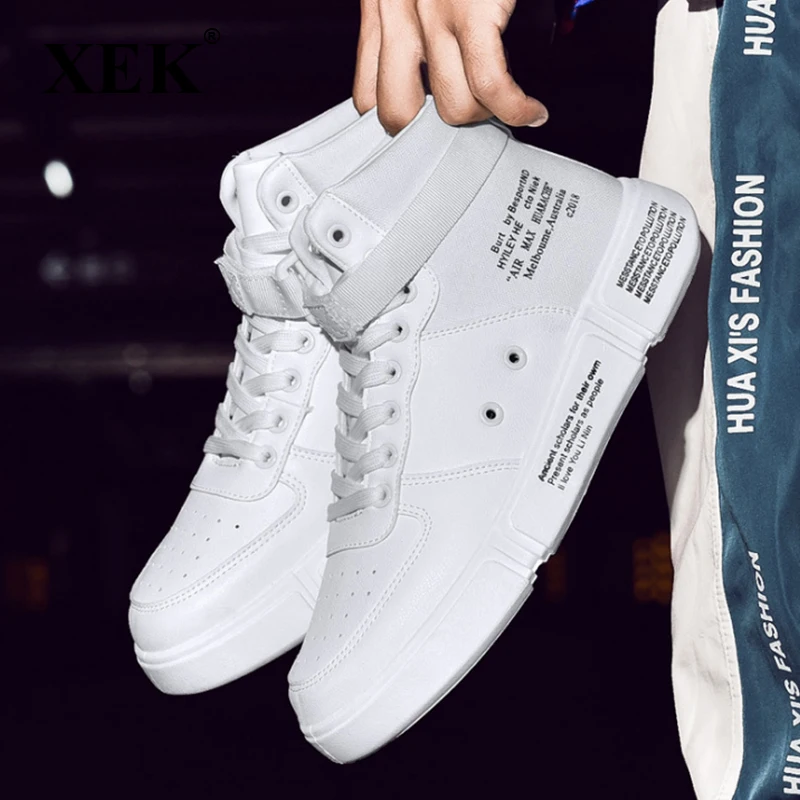 XEK Mens Casual Shoes Autumn Breathable Light Sneakers Footwear Fashion 2018 ins high top shoes men comfortable ZLL463 |