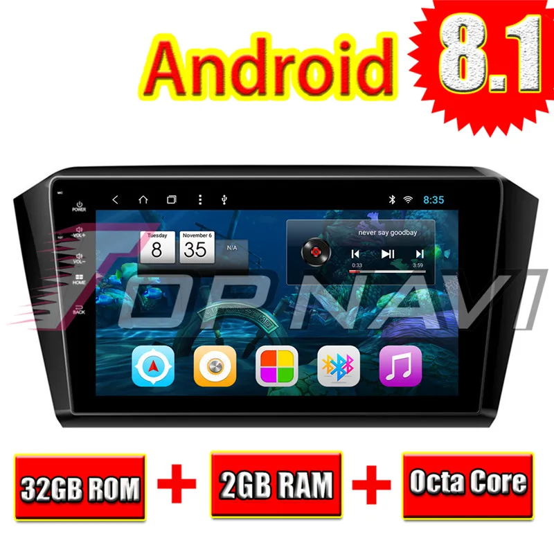 Автомобильный плеер для VW Magotan 2017 10 1 ''Android 8 Topnavi Авто PC GPS навигация