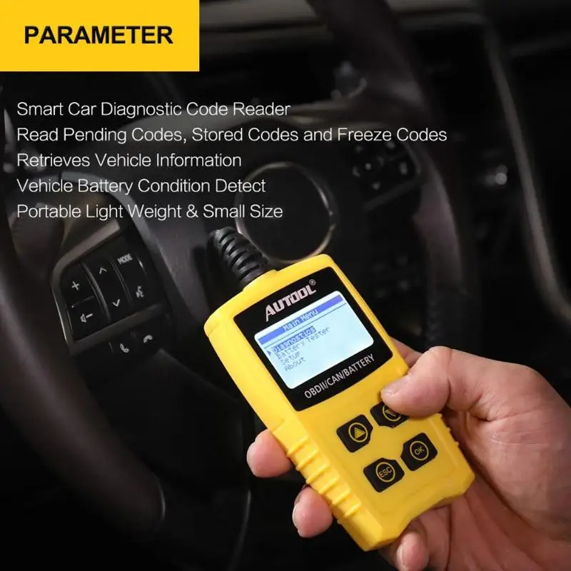 AUTOOL CS330 OBD Автосканер автомобильный считыватель кода obdii 12 V Диагностика автомобилей сканирования на русском языке автомобиля ELM327 так же, как и Ancel AD310