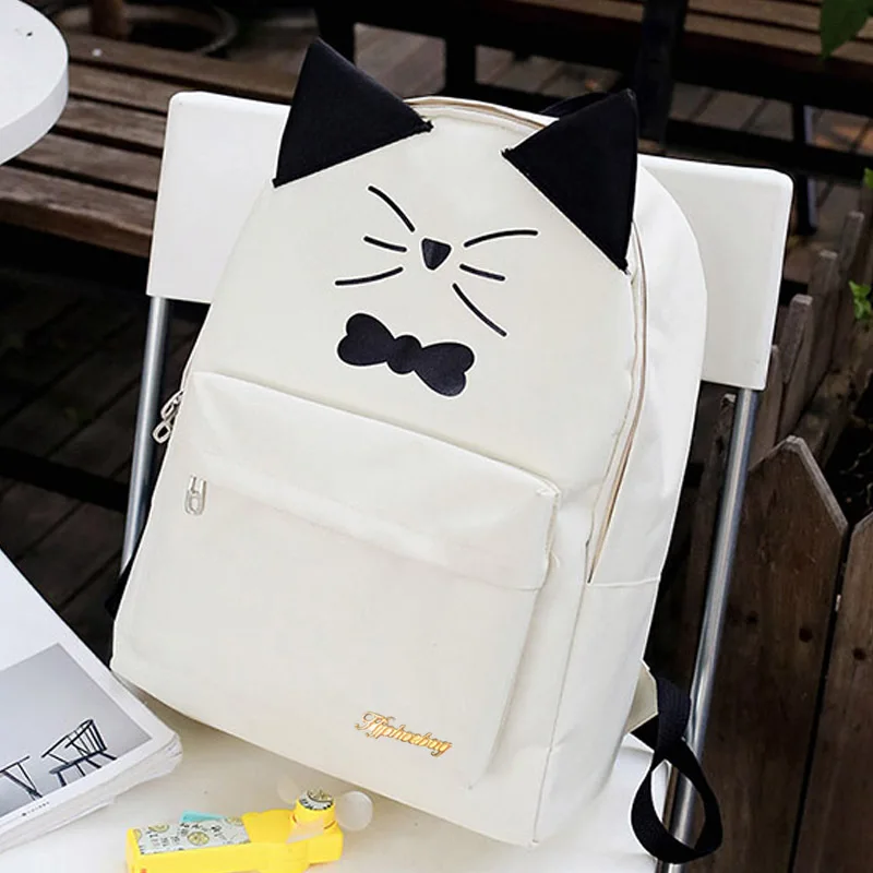 Hjphoebag Cat Модные женские практичный рюкзак Искусственная кожа мягкая ручка