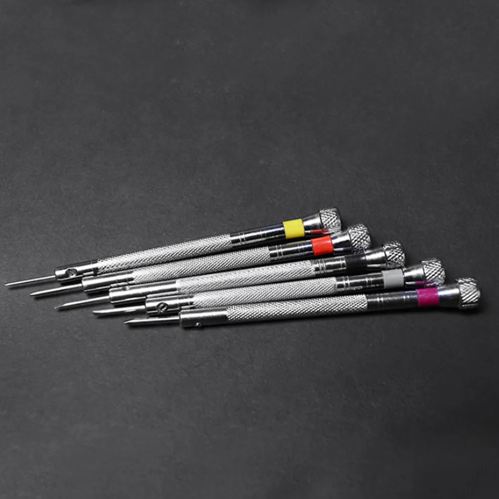 

5pcs 0.8-1.6mm Flat Tip Blade Head Watch Repair Screwdriver Mobile Phone Screwdriver Set Repair Tool