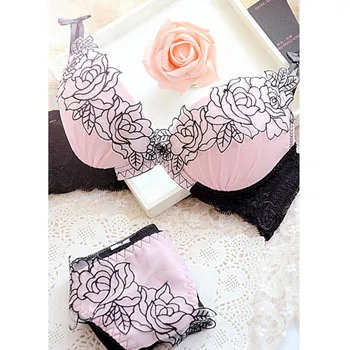 Сексуальное прозрачное розовое нижнее белье с эффектом пуш ап Соблазнительный